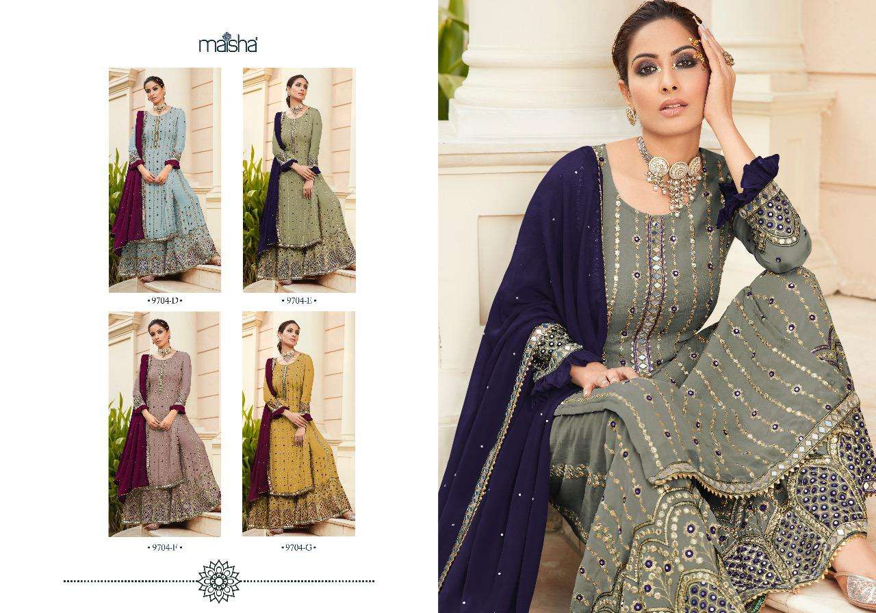 MAISHA PRESENTS 9704 COLORS GEORGETTE HANDWORK WHOLESALE SALWAR KAMEEZ